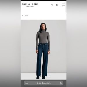 Rag & bone Logan wide leg jean in Rinse